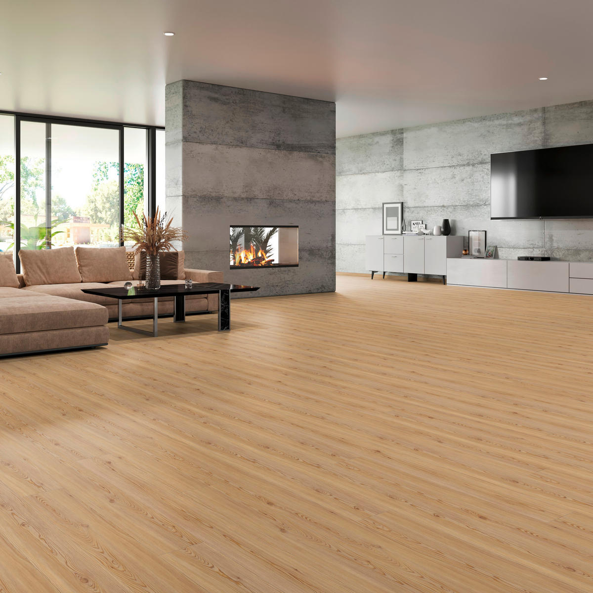 VINYLBODEN Grando Lärche Natur 100004001  per  m² - Design, Holz (220/21,6/1cm) - Tilo