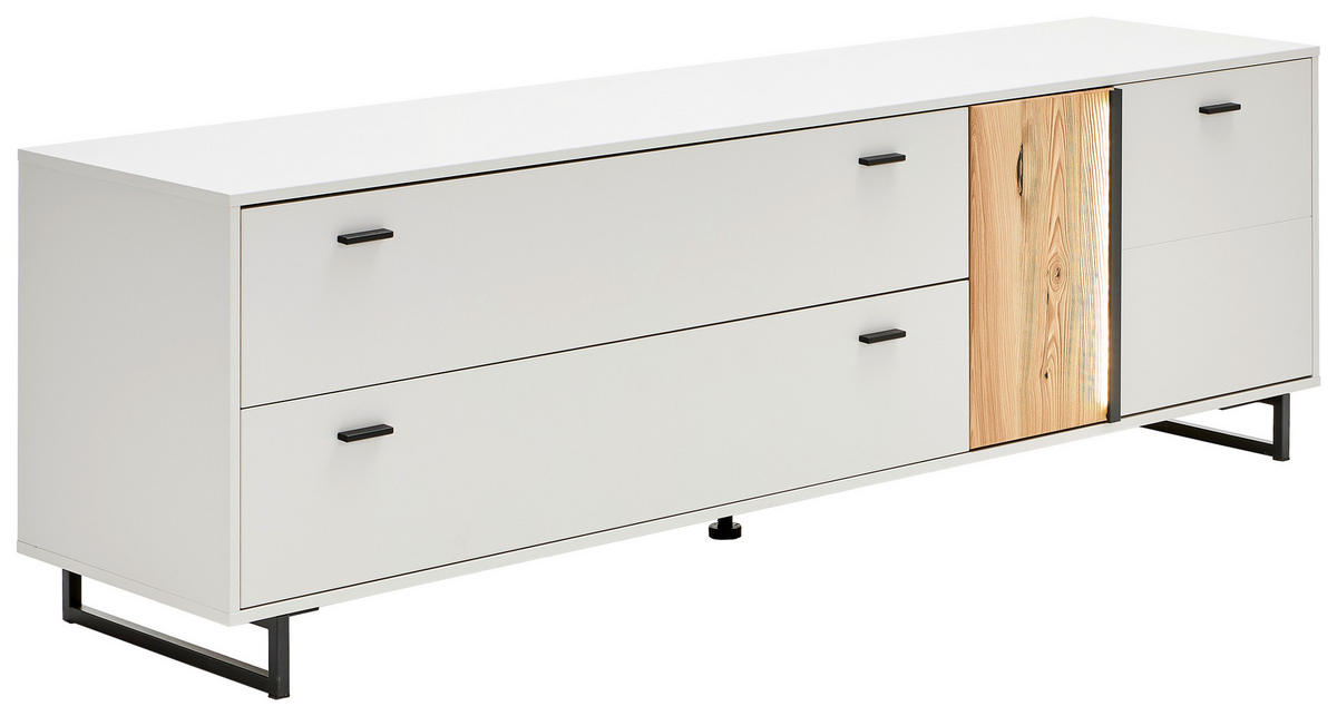 TV-ELEMENT - Anthrazit/Eschefarben, KONVENTIONELL, Holz/Holzwerkstoff (205/63,5/50cm) - Hom`in