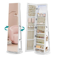 SCHMUCKSCHRANK - Transparent/Graubraun, Trend, Glas/Holzwerkstoff (54,5/162/54,5cm) - Boxxx