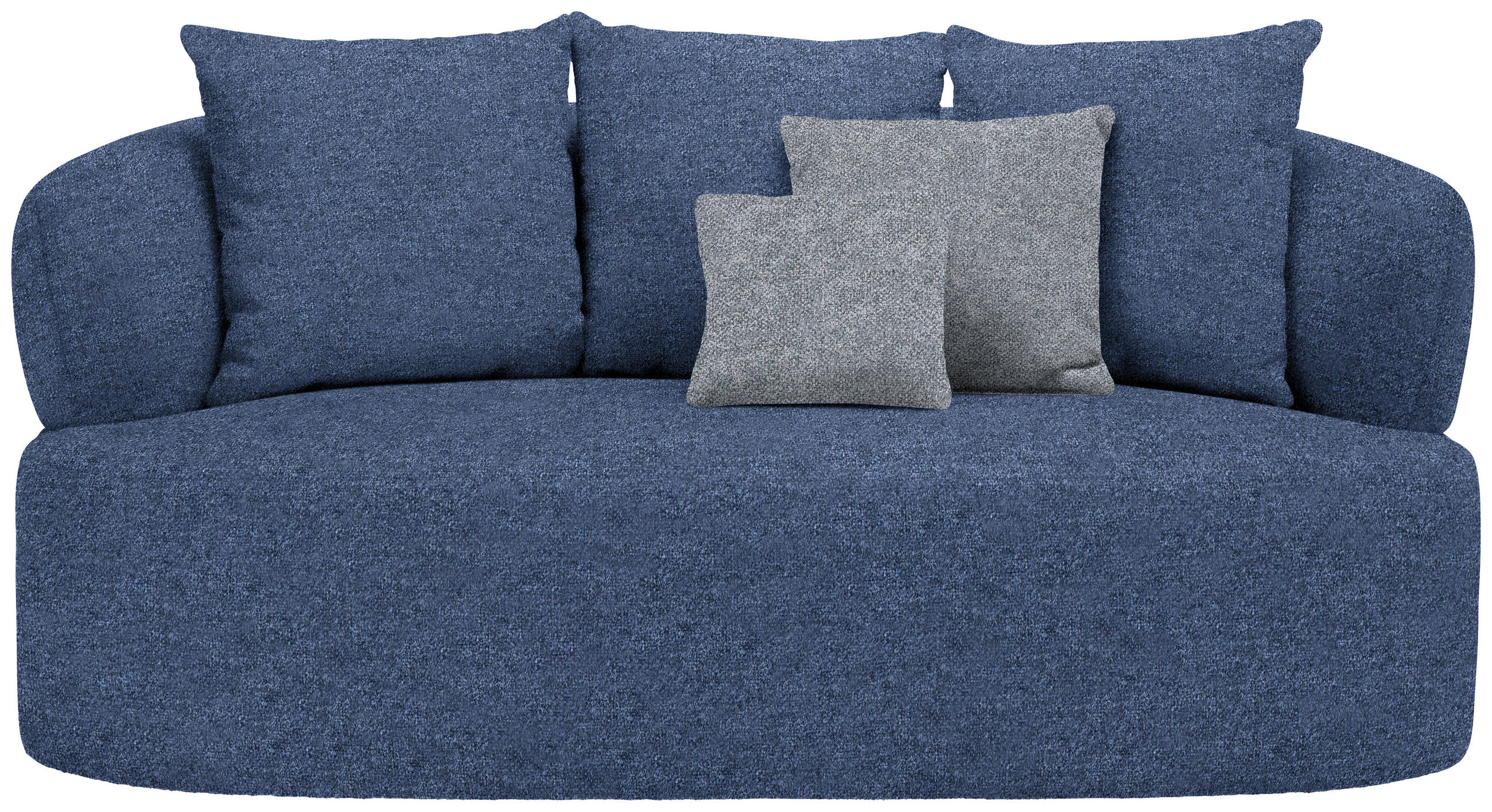 2-SITZER-SOFA in Flachgewebe Dunkelblau  - Dunkelgrau/Schwarz, MODERN, Kunststoff/Textil (177/86/105cm) - Hom`in