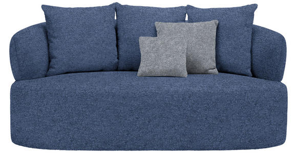 2-SITZER-SOFA in Flachgewebe Dunkelblau  - Dunkelgrau/Schwarz, MODERN, Kunststoff/Textil (177/86/105cm) - Hom`in