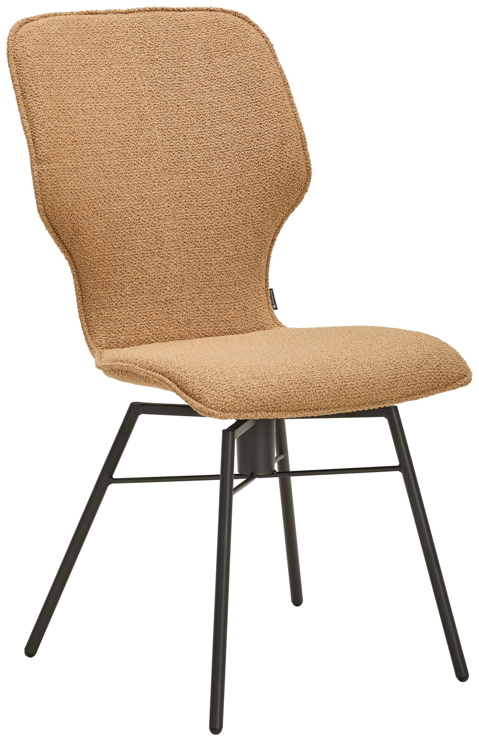 STUHL beflockt Karamell  - Anthrazit/Karamell, Design, Textil/Metall (49/95/63cm) - Musterring