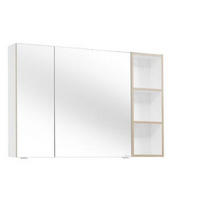 SPIEGELSCHRANK 105/70,3/17,3 cm  - Eichefarben/Weiß, KONVENTIONELL, Glas/Holzwerkstoff (105/70,3/17,3cm) - Dieter Knoll