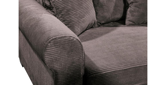 SCHLAFSOFA Cord Braun  - Schwarz/Braun, KONVENTIONELL, Kunststoff/Textil (250/95/125cm) - Hom`in