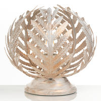 TISCHLEUCHTE 25/25 cm   - Weiß, Natur, Metall (25/25cm)