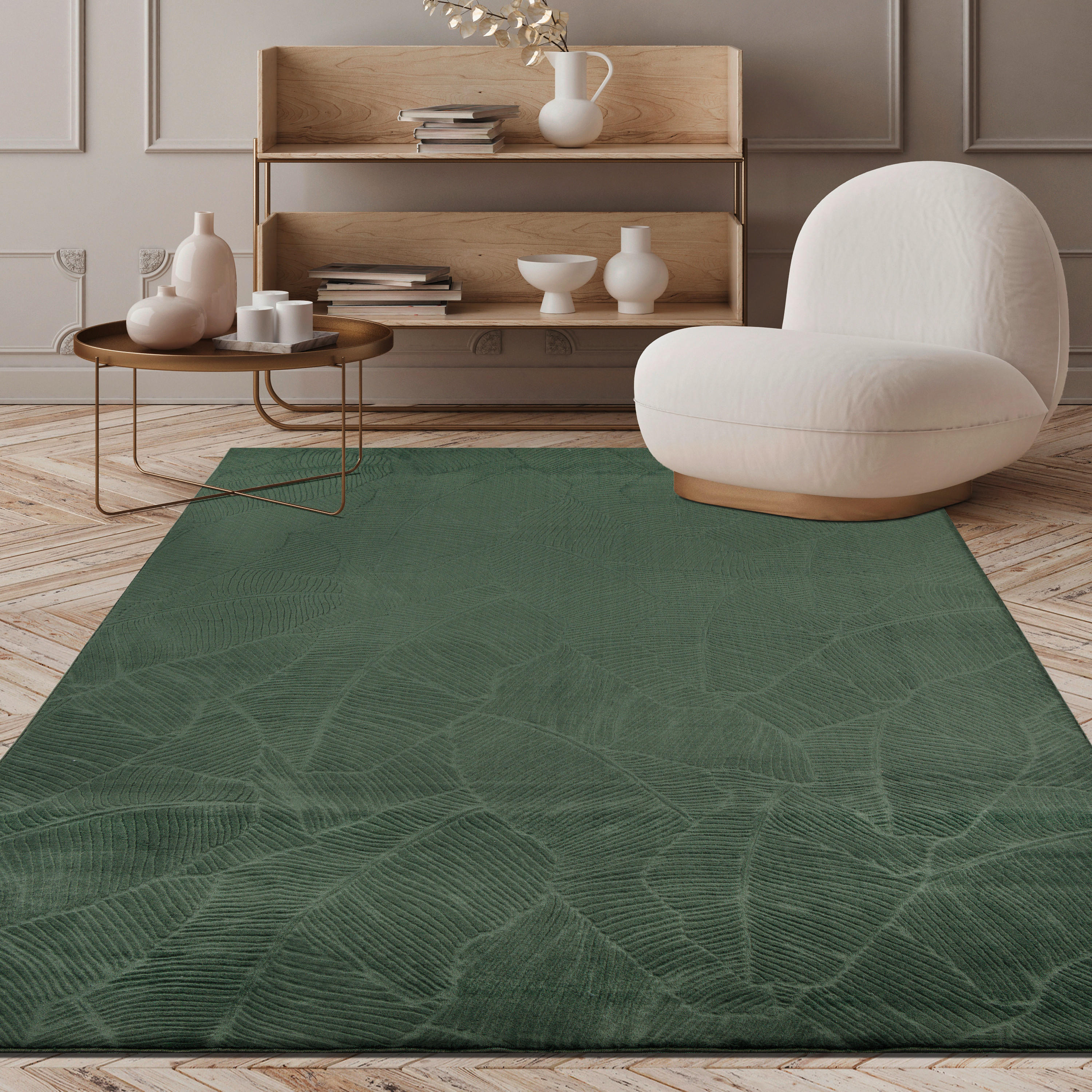 WEBTEPPICH 80/150 cm Stilo Grün  - Grün, KONVENTIONELL, Textil (80/150cm) - Novel