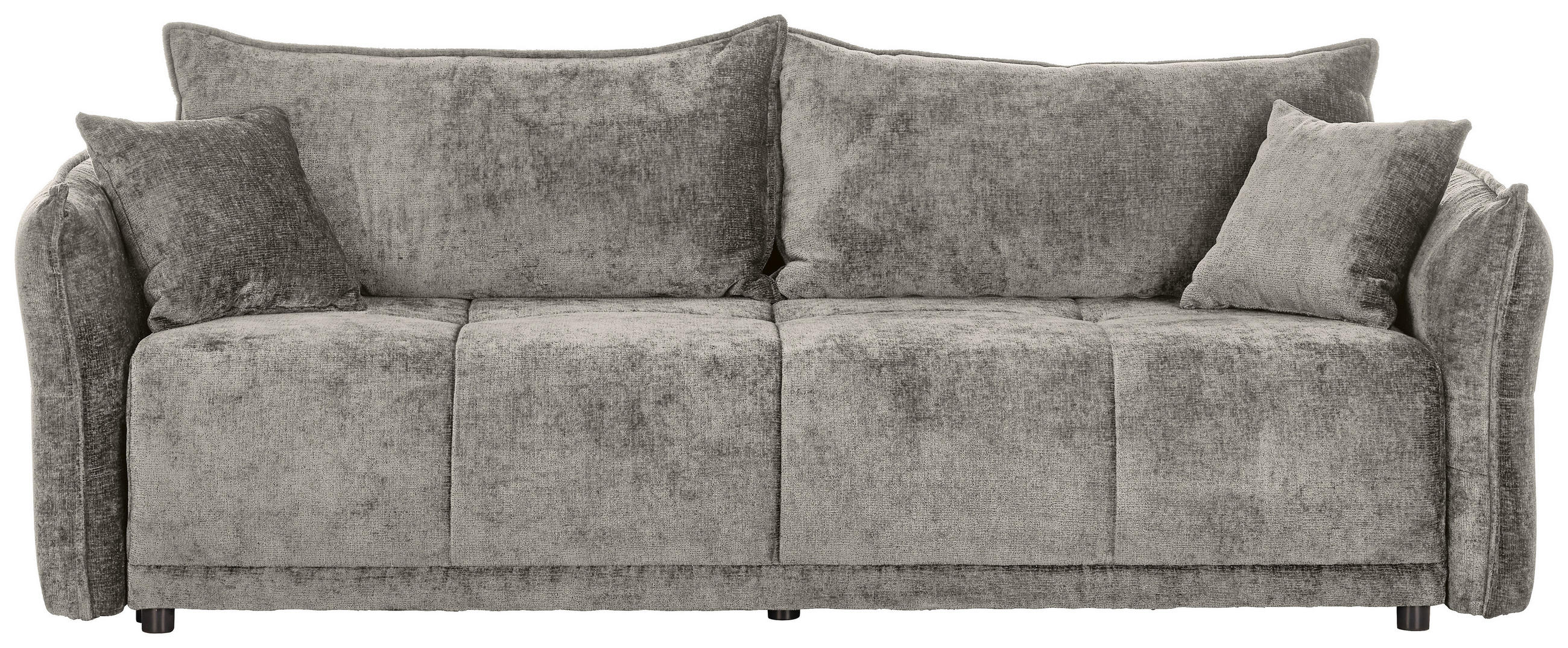 BOXSPRINGSOFA in Chenille Beige  - Beige/Schwarz, MODERN, Kunststoff/Textil (235/95/108cm) - Hom`in