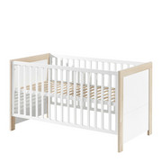 GITTERBETT Mathilda Esche Naturfarben, Weiß - Naturfarben/Weiß, KONVENTIONELL, Holz (74/140cm) - My Baby Lou