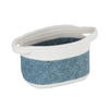 AUFBEWAHRUNGSKÖRBCHEN     - Hellgrau/Weiß, Basics, Textil (18/13/12cm) - Wenko