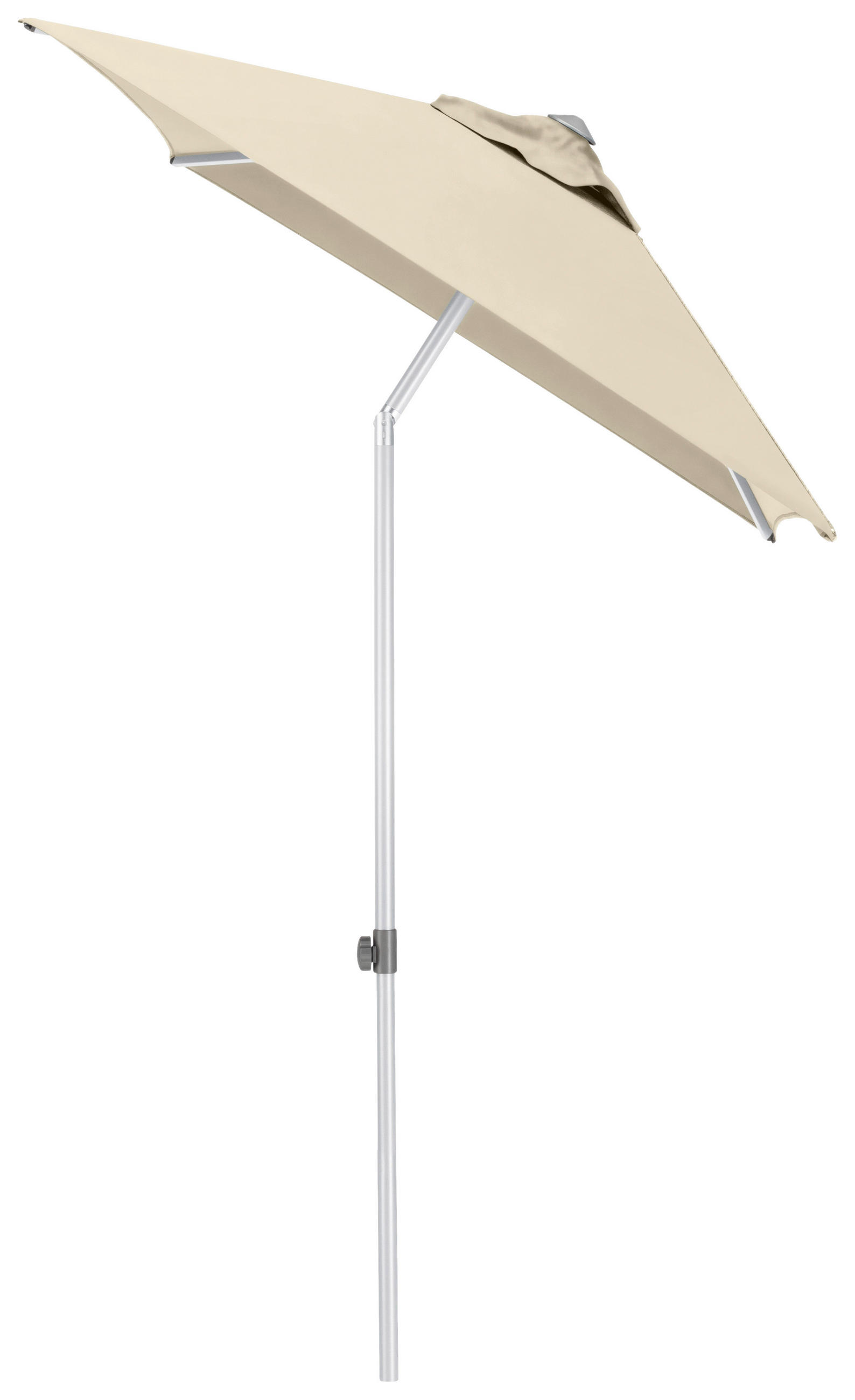 SONNENSCHIRM 210 cm Naturfarben  - Silberfarben/Naturfarben, Basics, Textil/Metall (150/210cm) - Kettler