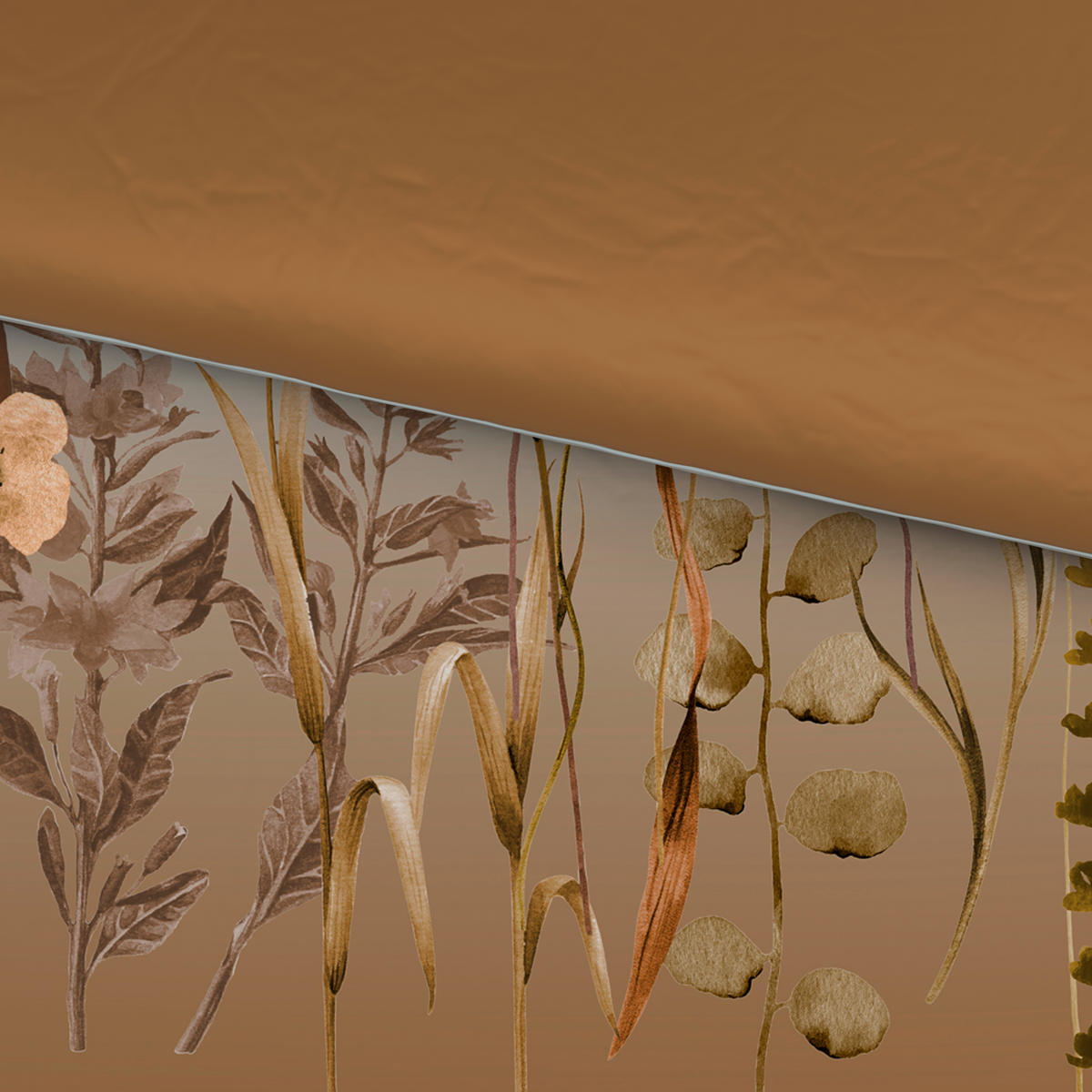 BETTWÄSCHE Satin 155/220 cm  - Blau/Beige, Design, Textil (155/220cm) - Novel