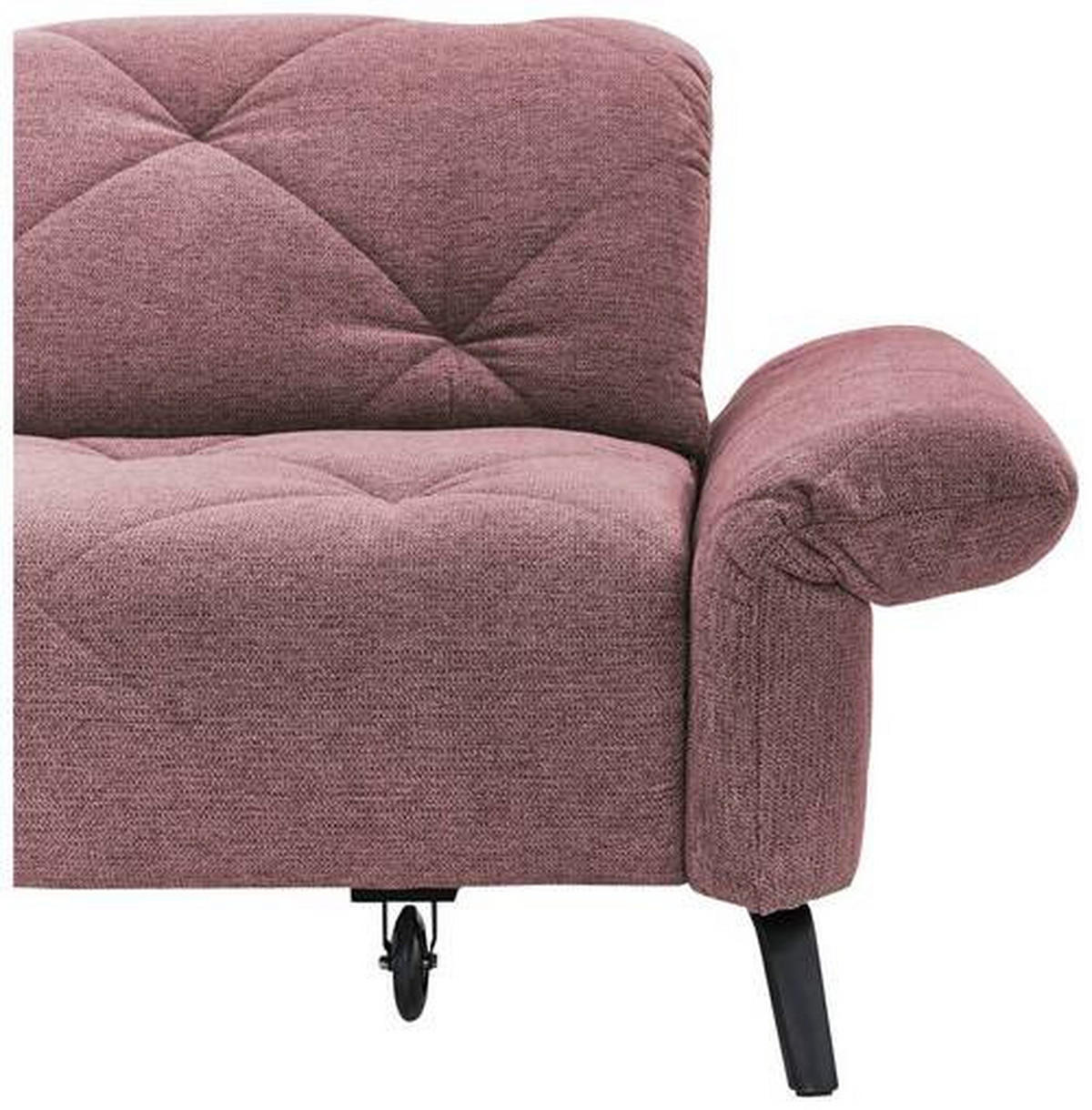 ECKSOFA in Webstoff Flieder  - Flieder/Schwarz, Design, Textil/Metall (173/244cm) - Moderano