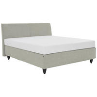 BOXSPRINGBETT 180/200 cm,  in Grau, gepolstertes Kopfteil, Matratzen, H3 + H3 = fest  - Schwarz/Grau, Design, Holzwerkstoff/Kunststoff (180/200cm) - RUF Betten