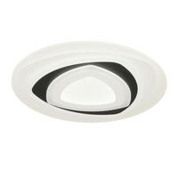 LED-DECKENLEUCHTE Walsall 50/5,5 cm   - Schwarz/Weiß, Design, Kunststoff/Metall (50/5,5cm) - Novel