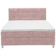 BOXSPRINGBETT 160/200 cm  in Altrosa  - Chromfarben/Altrosa, KONVENTIONELL, Kunststoff/Textil (160/200cm) - Voleo