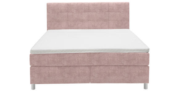 BOXSPRINGBETT 160/200 cm  in Altrosa  - Chromfarben/Altrosa, KONVENTIONELL, Kunststoff/Textil (160/200cm) - Voleo