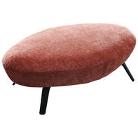 HOCKER Flachgewebe Rot  - Rot/Schwarz, Design, Textil/Metall (117/43/78cm) - Moderano