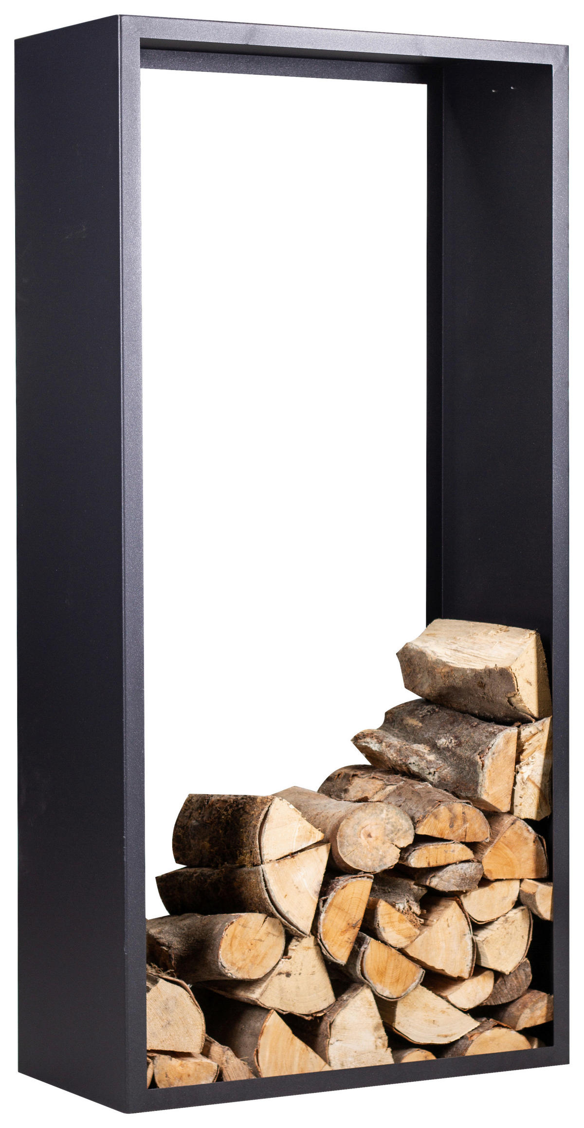 KAMINHOLZREGAL - Anthrazit, Design, Metall (72/150/35cm) - Nouvel