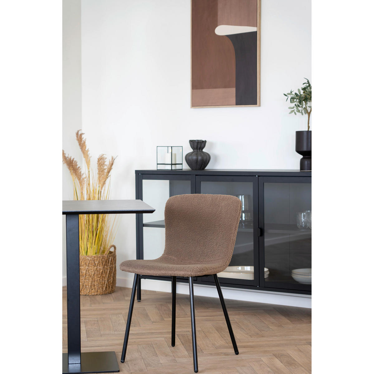 BISTROTISCH Grau  - Schwarz/Grau, MODERN, Holzwerkstoff/Metall (70/75/70cm) - MID.YOU