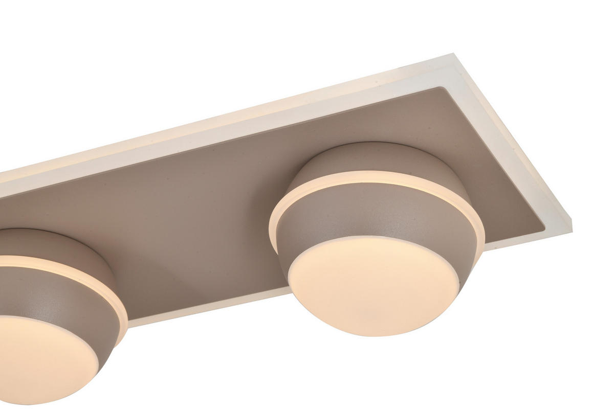 LED-DECKENLEUCHTE Biarritz 99/15/12,5 cm  - Schwarzchrom, Design, Kunststoff/Metall (99/15/12,5cm)