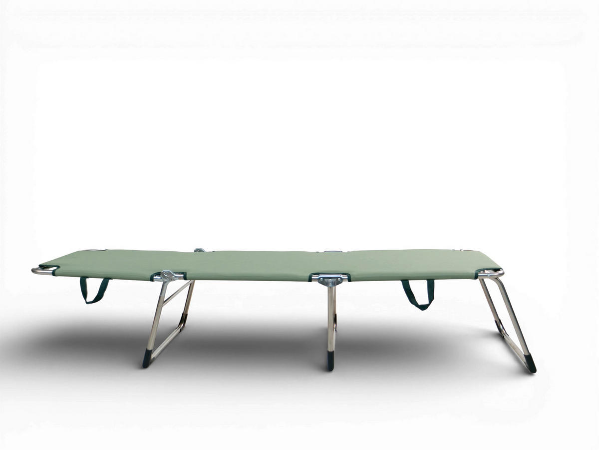 DREIBEINLIEGE 60/38/191 cm  - Silberfarben/Grün, KONVENTIONELL, Textil/Metall (60/38/191cm)