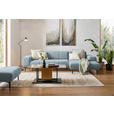 ECKSOFA in Chenille Pastellblau  311/167 cm  - Pastellblau/Schwarz, Design, Textil/Metall (311/167cm) - Xora