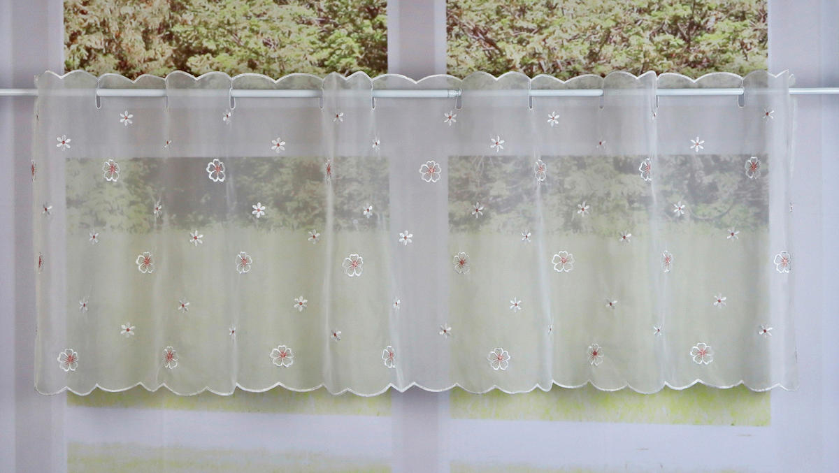 KURZGARDINE    153/44 cm  - Magenta/Weiß, Basics, Textil (153/44cm)