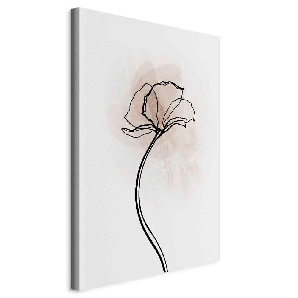 LEINWANDBILD Abstraktes, Blumen Schwarz, Weiß, Perlmutt  - Perlmutt/Schwarz, Basics, Holzwerkstoff/Textil (40/60/1.2cm) - artgeist