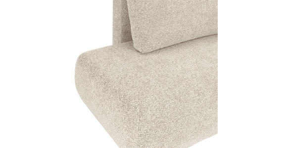 ECKSOFA Beige Flachgewebe Zierkissen, Rückenkissen, Bettkasten, Schlaffunktion, Rücken echt, Liegefläche im Originalstoff  - Beige/Schwarz, KONVENTIONELL, Kunststoff/Textil (260/145cm) - Carryhome