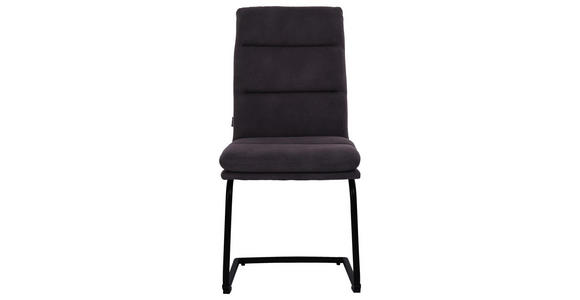 SCHWINGSTUHL in Metall, Textil Grau - Schwarz/Grau, Design, Textil/Metall (46/95/62,5cm) - Cantus
