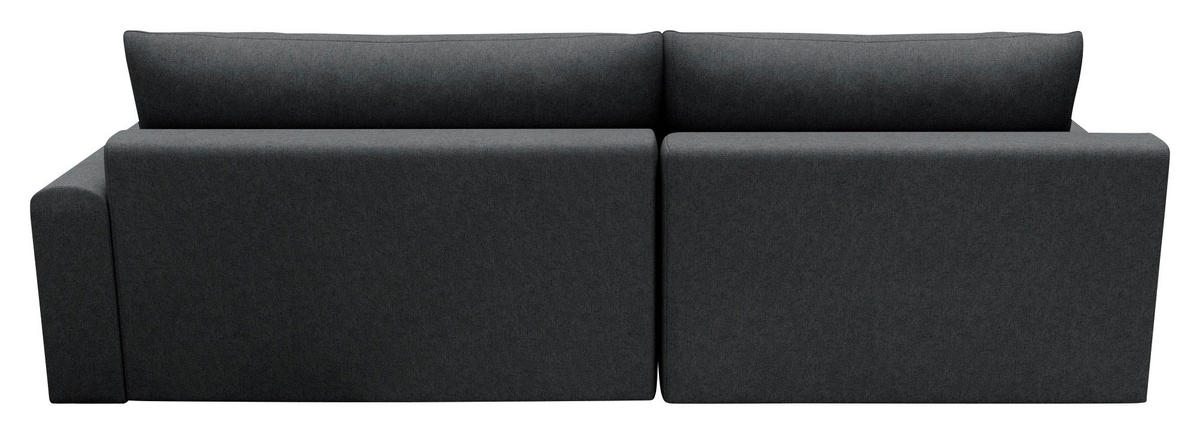 ECKSCHLAFSOFA in Struktur Graphitfarben  - Schwarz/Graphitfarben, Modern, Kunststoff/Textil (167/253cm) - Trendmanufaktur