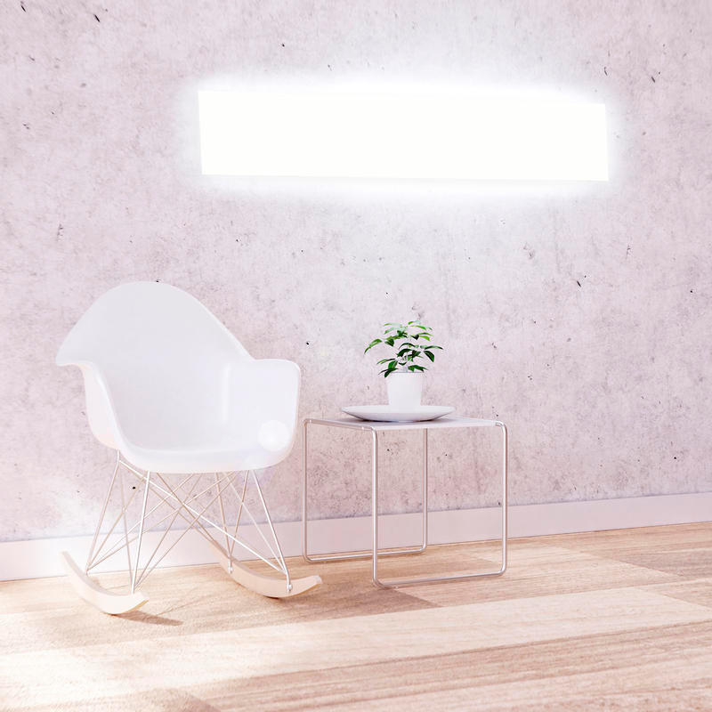 LED Decken-/Wandpanel 30x120cm  - Weiß, Basics, Kunststoff (30/5,9/120cm) - Tint