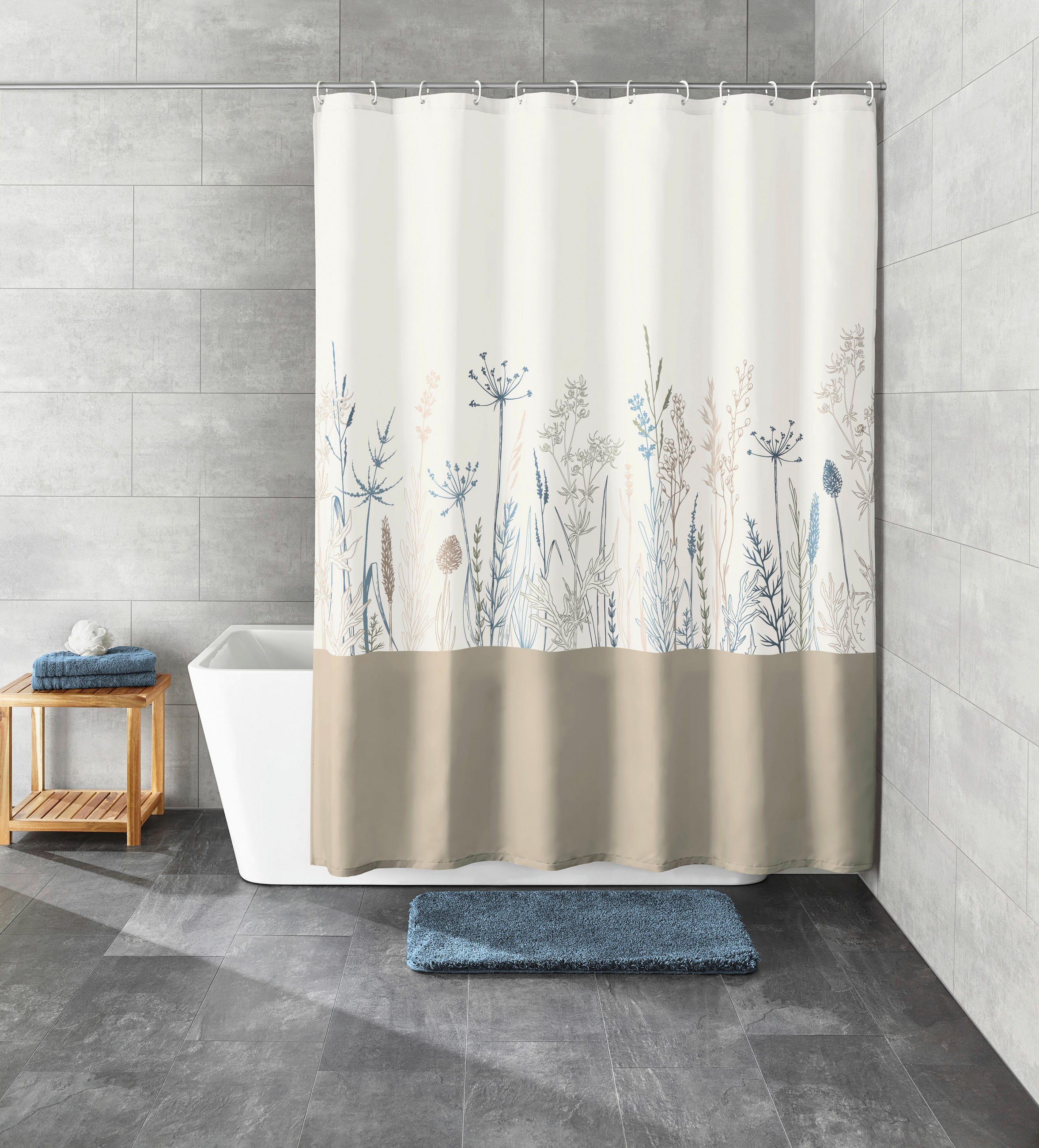 DUSCHVORHANG 180/200 cm  - Multicolor, Basics, Textil (180/200cm) - Kleine Wolke