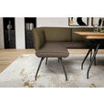 ECKBANK 225/165 cm  in Braun  - Schwarz/Braun, Design, Textil/Metall (225/165cm) - Moderano