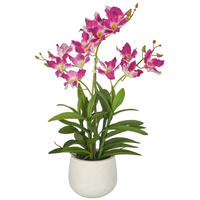 KUNSTBLUME - Lila/Hellgrau, Basics, Keramik/Kunststoff (55cm)