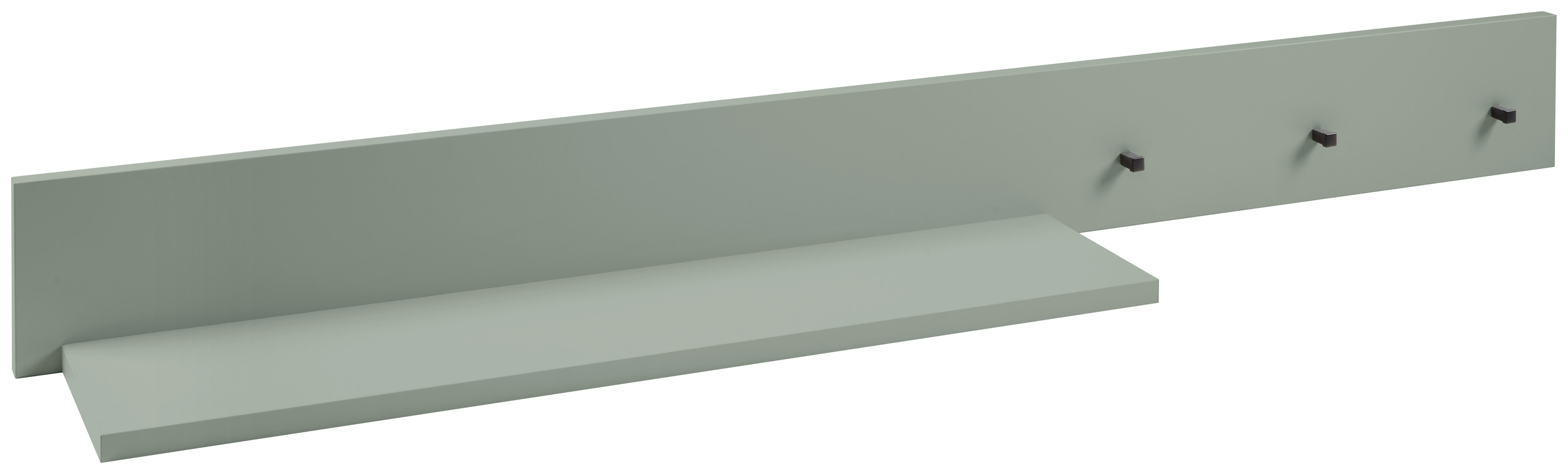 WANDREGAL MIA Grün  - Anthrazit/Grün, Basics, Holzwerkstoff/Metall (136/14/20cm) - Jimmylee