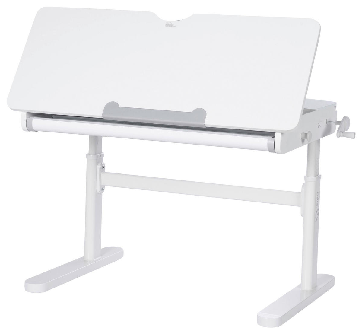 SCHREIBTISCH  Weiß höhenverstellbar  - Weiß, MODERN, Holzwerkstoff/Metall (109,5/62-78/60cm) - Roba