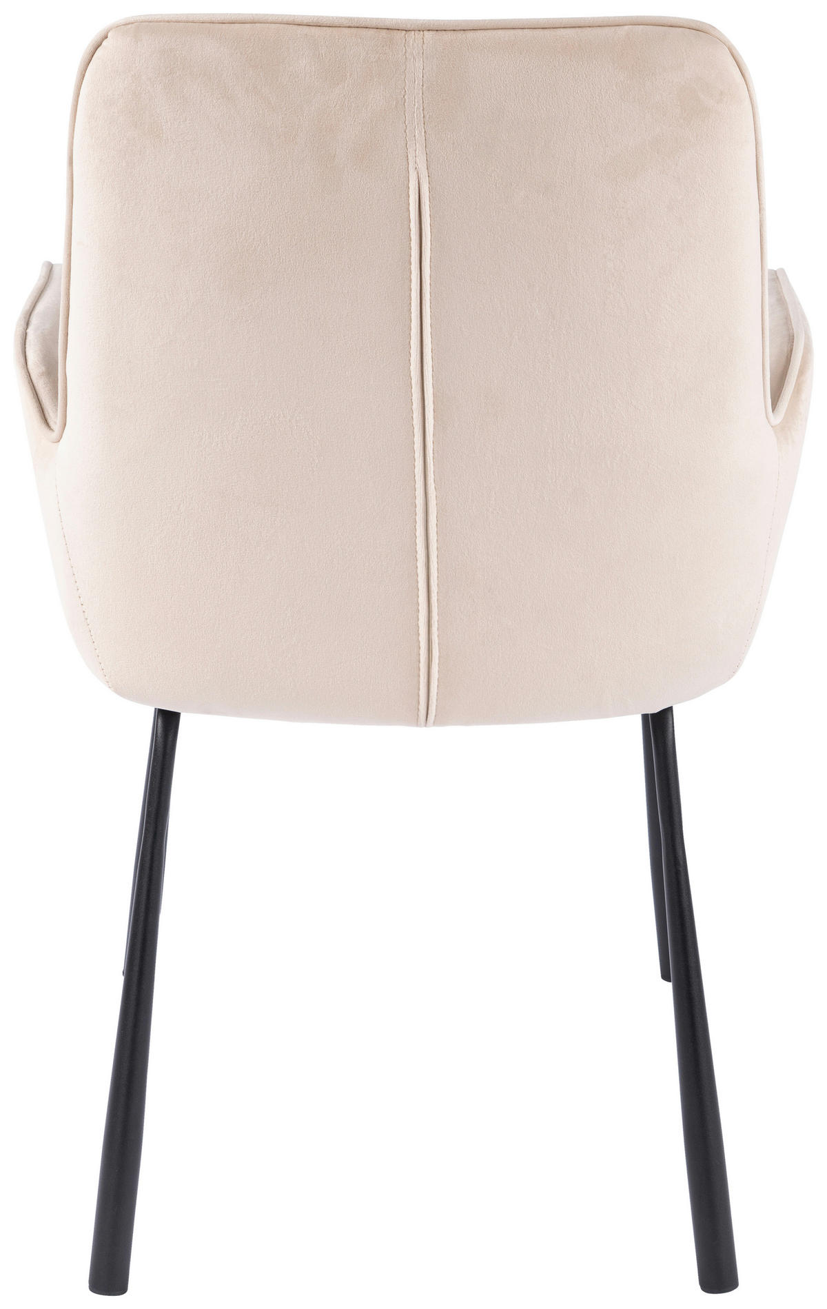 ŽIDLE S PODRUČKAMI, samet, krémová - černá/krémová, Moderní, kov/textil (57/87/58,5cm) - MID.YOU
