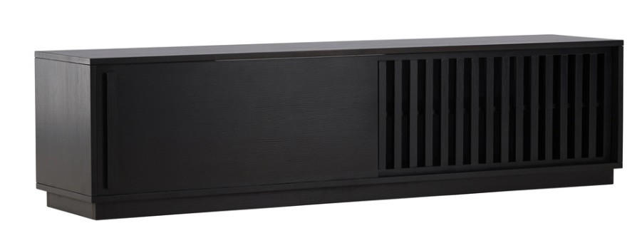 Livetastic Lowboard Schwarz 180x45x40 cm