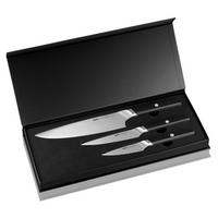 SADA NOŽŮ, 3dílné - černá/barvy stříbra, Lifestyle, kov/plast (38,7/15,8/3,4cm) - Gefu