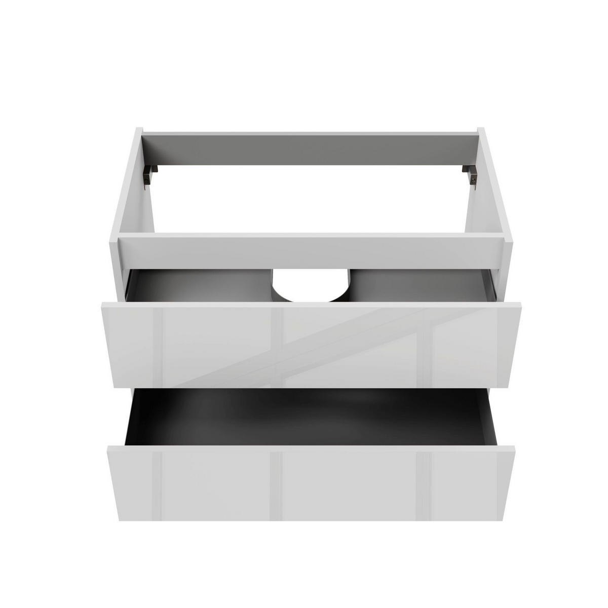 WASCHBECKENUNTERSCHRANK 80/51/46 cm  - Schwarz/Weiß, MODERN, Holzwerkstoff (80/51/46cm) - Voleo