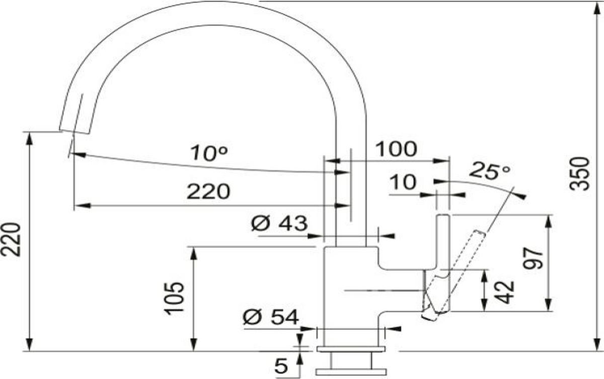 KÜCHENARMATUR - Schwarz, Basics, Metall (24/35/10cm) - Franke