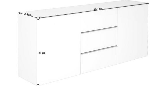 SIDEBOARD 195/81/44 cm - Eichefarben/Schwarz, Design, Holzwerkstoff/Kunststoff (195/81/44cm) - Dieter Knoll