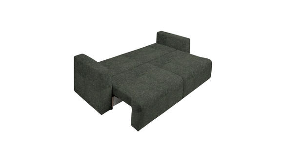 SCHLAFSOFA in Velours Dunkelgrün - Dunkelgrün/Schwarz, Design, Kunststoff/Textil (250/92/105cm) - Carryhome