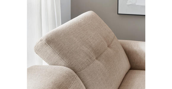 ECKSOFA Sandfarben Struktur - Sandfarben/Eichefarben, Design, Holz/Textil (305/163cm) - Novel
