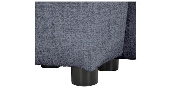 ECKSOFA in Mikrofaser Blau  - Blau/Schwarz, KONVENTIONELL, Kunststoff/Textil (169/295cm) - Carryhome