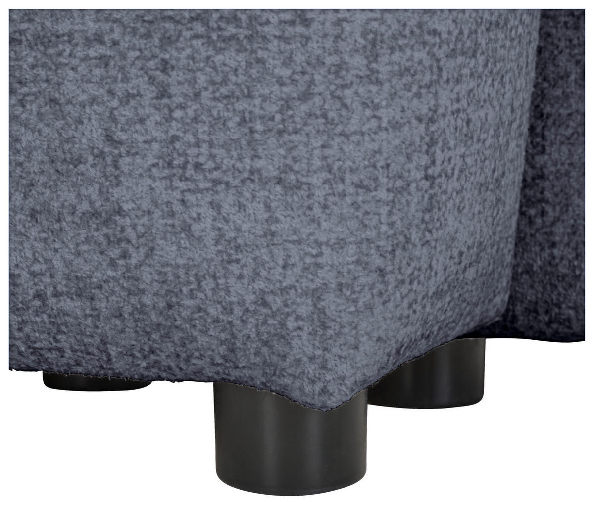 ECKSOFA in Mikrofaser Blau  - Blau/Schwarz, KONVENTIONELL, Kunststoff/Textil (169/295cm) - Carryhome