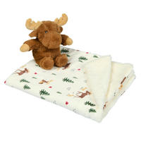 BABYGESCHENKSET  - Rot/Braun, Basics, Textil - X-Mas