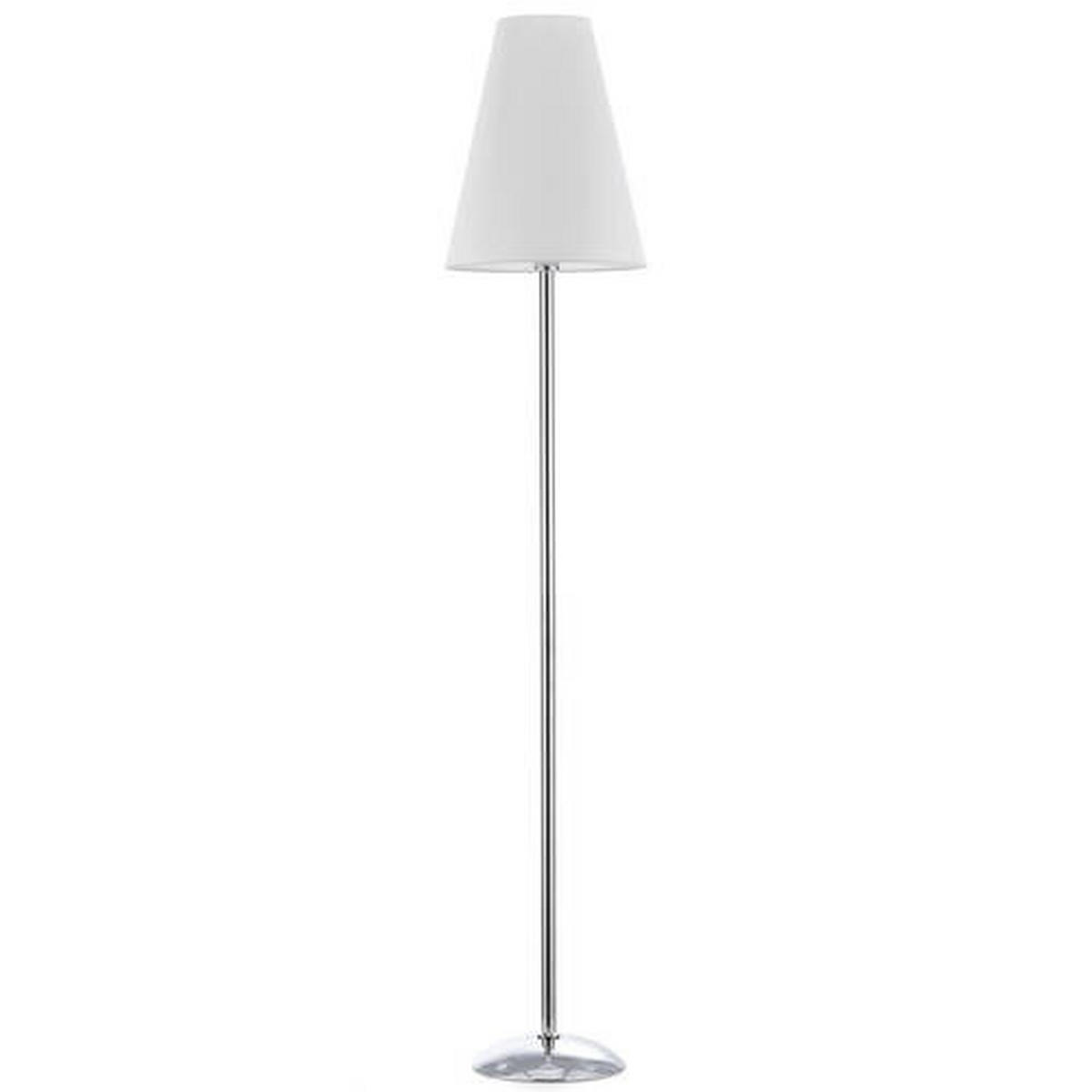 STOJACIA LAMPA, 35/180 cm  - biela/chrómová, Konventionell, kov/textil (35/180cm)