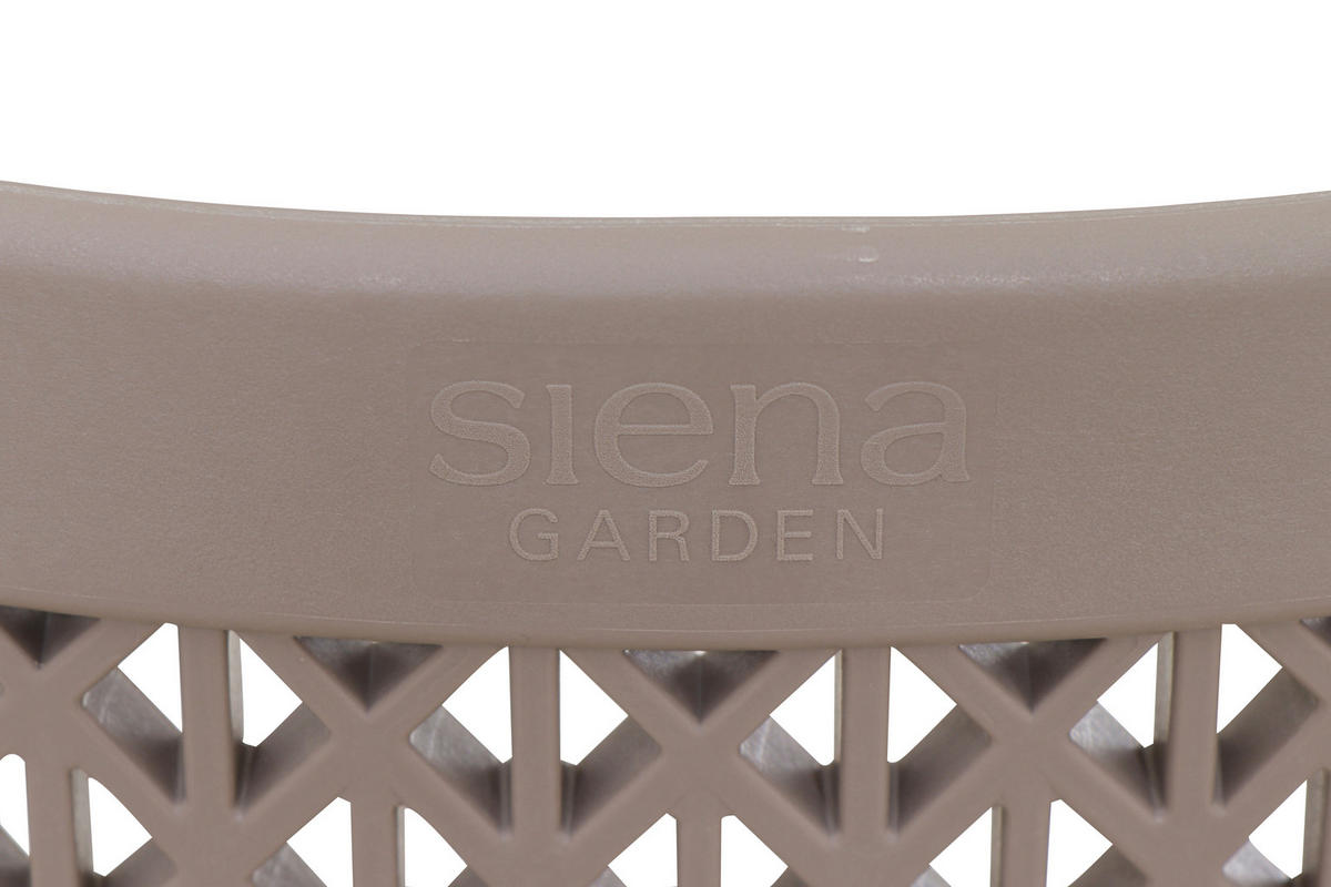 GARTENGARNITUR 5-teilig Stahl  - Taupe/Anthrazit, Basics, Kunststoff/Metall (90/81/140cm) - Siena Garden